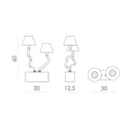 LGH0210 - Double table lamp of copper pipes BONZAI II