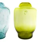 AGL0172 - Glass vase BEE olive