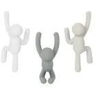 318165-023 - BUDDY wall hook (3) Assortment, grey