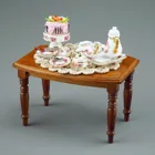 001.850/0 - Biedermeier table "coffee hour", Miniature