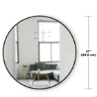 358370-040 - Hub - Wall Mirror, 91 cm, black