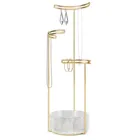 1014862-104 - TESORA Tall jewellery stand with base, brass