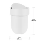 023269-660 - TOUCH Trash can with lid, white