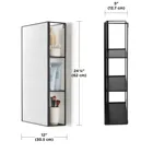 1009654-040 - CUBIKO Wall Mirror and Storage Unit, black