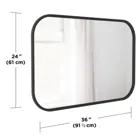 1014801-040 - HUB 61X91 Rectangular Wall Mirror, black