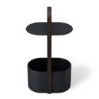 1013760-048 - BELLWOOD storage side table with cable duct, black/walnut