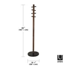 1005871-048 - PILLAR coat rack made of wood, black/walnut