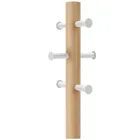 1014257-668 - PILLAR coat rack with stool, white/natural