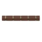 318850-1227 - Flip 5 Wall Mounted Coat Rack, light walnut/warm gold