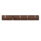 318850-1227 - Flip 5 Wall Mounted Coat Rack, light walnut/warm gold