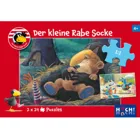 881984 - The little raven sock - 2x puzzle, 24 pieces each (DE edition)