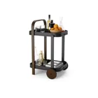 1015392-048 - BELLWOOD bar trolley / serving trolley, black / walnut