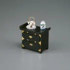 001.837/1 - Japanese lacquer chest of drawers "Tea Time", miniature in 1:12 scale