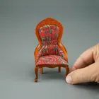 001.862/1 - Upholstered armchair red, miniature in 1:12 scale