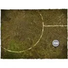 38MATGBM - Spielmatte - Muddy Field, Mousepad Matte, Größe 91 × 91 cm mit Guild Ball Linien