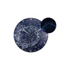 3165 - Wall Clock "Milky Way Dome", Glass, Luminous, Ø 35.6 cm