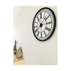 3255 - Wall Clock "Cleopatra Mirror", Mirror, Black, Ø 56 cm