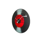 8141 - Wall Clock "Vinyl Tap", Glass, Black, Ø 43 cm