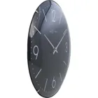 3157ZW - Wall Clock "Basic Dome", Glass, Black, Ø 35 cm