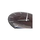 3249BR - Wall Clock "Edge Wood Dome", Glass, Brown, Ø 35 cm