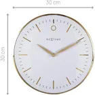 3256WI - Glamour Small" designer wall clock, noiseless, white, 30 cm