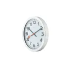 3998AR - Wall/Table Clock "Station Number", Aluminum, Brushed, Ø 19 cm