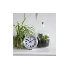 3998AR - Wall/Table Clock "Station Number", Aluminum, Brushed, Ø 19 cm