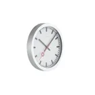 3998ST - Wall/Table Clock "Station Stripe", Aluminum, Brushed, Ø 19 cm