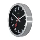 3998STZW - Wall/Table Clock "Station Stripe", Aluminum, Black, Ø 19 cm