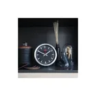 3998STZW - Wall/Table Clock "Station Stripe", Aluminum, Black, Ø 19 cm