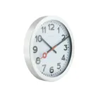 3999AR - Wall Clock "Station Numbers", Aluminum, Brushed, 34.8 x 4.5 cm