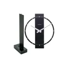 5226ZW - Table/Wall Clock "Carl Small", Wood/Steel, Black, 34 x 27 cm