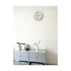 7345WI - Wall Clock "Paul", Wood, White, Ø 40 cm