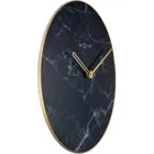 8189ZW - Wanduhr "Marble", Glas/Metall, Schwarz, Ø 40 cm