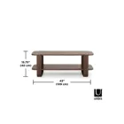 1017427-746 - BELLWOOD Coffee table with 2 levels, walnut antique