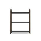 1016838-048 - BELLWOOD Freestanding shelf with 3 shelves, black/walnut