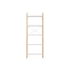 1016840-668 - BELLWOOD Freestanding shelf with 5 shelves, white/natural