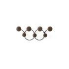 1018114-048 - DOTSY wall coat rack with 7 hooks, black/walnut