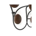 1018114-048 - DOTSY wall coat rack with 7 hooks, black/walnut