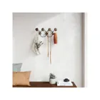 1018114-048 - DOTSY wall coat rack with 7 hooks, black/walnut