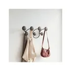 1018114-048 - DOTSY wall coat rack with 7 hooks, black/walnut