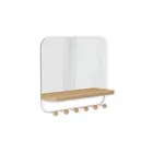 1018031-660 - ESTIQUE Wall mirror with shelf and 6 hooks