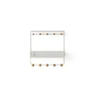 1018030-660 - ESTIQUE shelf with 10 hooks, white