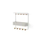 1018030-660 - ESTIQUE shelf with 10 hooks, white