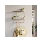 1018030-660 - ESTIQUE shelf with 10 hooks, white