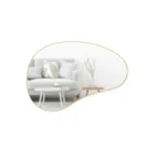 1018529-104 - HUBBA Pebble organically shaped decorative mirror, brass