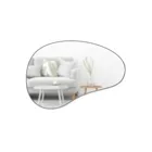 1018529-378 - HUBBA Pebble organically shaped decorative mirror, titanium