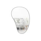 1018529-378 - HUBBA Pebble organically shaped decorative mirror, titanium