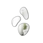 1018566-378 - HUBBA Pebble 3 organically shaped wall mirror, titanium