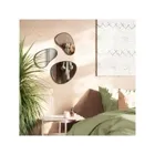 1018566-378 - HUBBA Pebble 3 organically shaped wall mirror, titanium